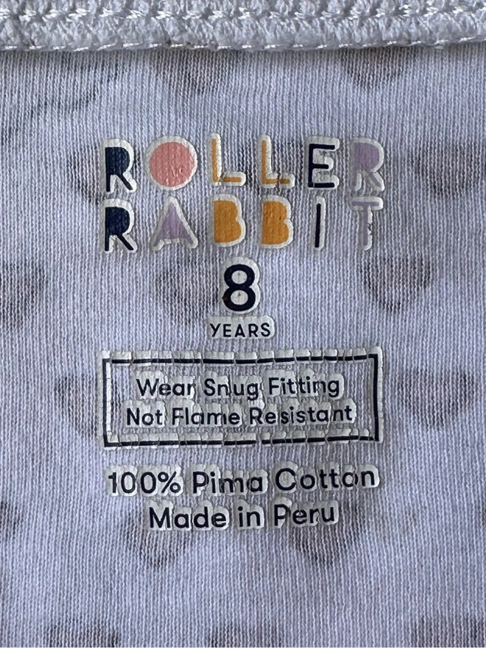 Roller Rabbit Texas Hearts Long John Pajamas Set size 8